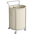 thumbnail image 4 of BGTREND 160L Rolling Laundry Hamper with Removable Bag, Round Steel Frame and Handle, Beige, 4 of 10