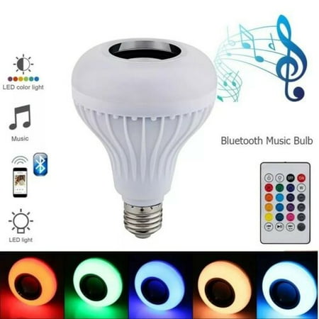 

12W Wireless Bluetooth RGB LED Light Bulb Speaker Music Lamp With Remote