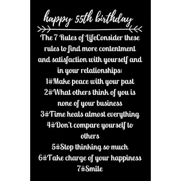 happy55th birthday The 7 Rules of Life (Paperback)