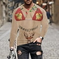 thumbnail image 1 of 2023 Automne Nouveaux Chandails à Manches Longues pour Hommes Imprimés Numériques Impression de Noël Coupe Ample Col Rond Chandail 3d Manches Longues, 1 of 5