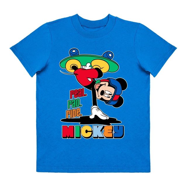Playera Para Niño Disney Mickey Mouse Cuello Redondo Manga Corta Talla 8 Azul Rey