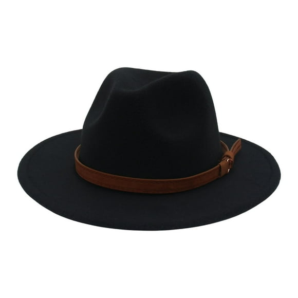 Sombrero Fedora Yuyangstore Unisex Invierno Otoño Negro