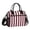 Dark Red and White Striped, variant on Lunch Bag Insulated Lunch Box Leakproof Reusable Cooler Tote Adjustable Shoulder Strap for Men Women Pale Pink and White Striped 9L
