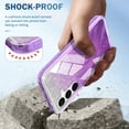 thumbnail image 6 of Dteck for Samsung Galaxy S24 Case with Screen Protector+Camera Protector, MIL-Grade Drop Protection Stylish Pattern Slim Shockproof Phone Cover for Galaxy S24,Purple, 6 of 10