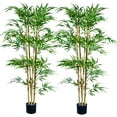 thumbnail image 1 of Maydear Artificial Bamboo in Pot Faux Houseplant, for Indoor Outdoor House Home Office Garden Modern Decoration Housewarming Gift, 51”, 2 Pack, 1 of 3