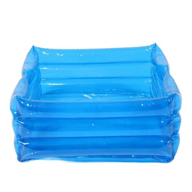Lavabo Inflable para Baño De Pies Lavabo para Baño De Pies Inflable Escalera De Entrada A La Piscina Plegable Lavabo De Pies para Piscina Portátil Accesorios para Piscinas para Piscina Spa Azul