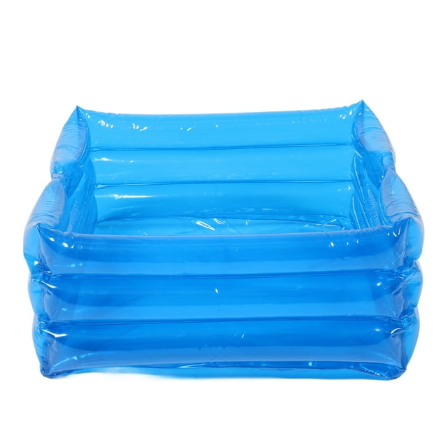 KAKOWELY inflatable foot bath Inflatable Foot Bath Basin Blow Up Foot Soaking Bath Basin Collapsible Pool Entry Ladder Portable Pool Foot Wash Basin Swimming Pools Accessories for Pool Spa Blue