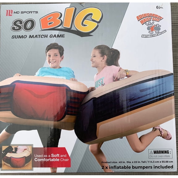 The MD Sport Lawn Games Sustainable Sumo Match Game, 2 Bumpers