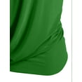 thumbnail image 5 of J. METHOD Women's Sleeveless Halter Neck Lightweight Low Cut Deep V Neck Sexy Draped Backless Top Blouse NEWT07 kelly Green M, 5 of 6