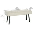 thumbnail image 2 of HOMCOM Banc de Bout de Lit 39 Pouces, Banc d'Entrée Rembourré pour Salon, 2 of 9