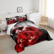 thumbnail image 4 of Juego de Cama Torre Eiffel para Niñas Twin Size Rojo Negro, 4 of 6