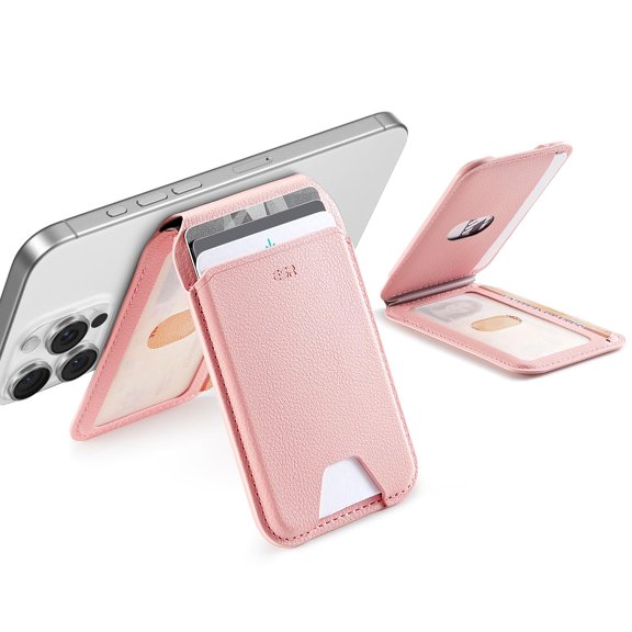 Tarjetero MagSafe Wallet ESR Aura 5 con soporte ajustable, color rosa