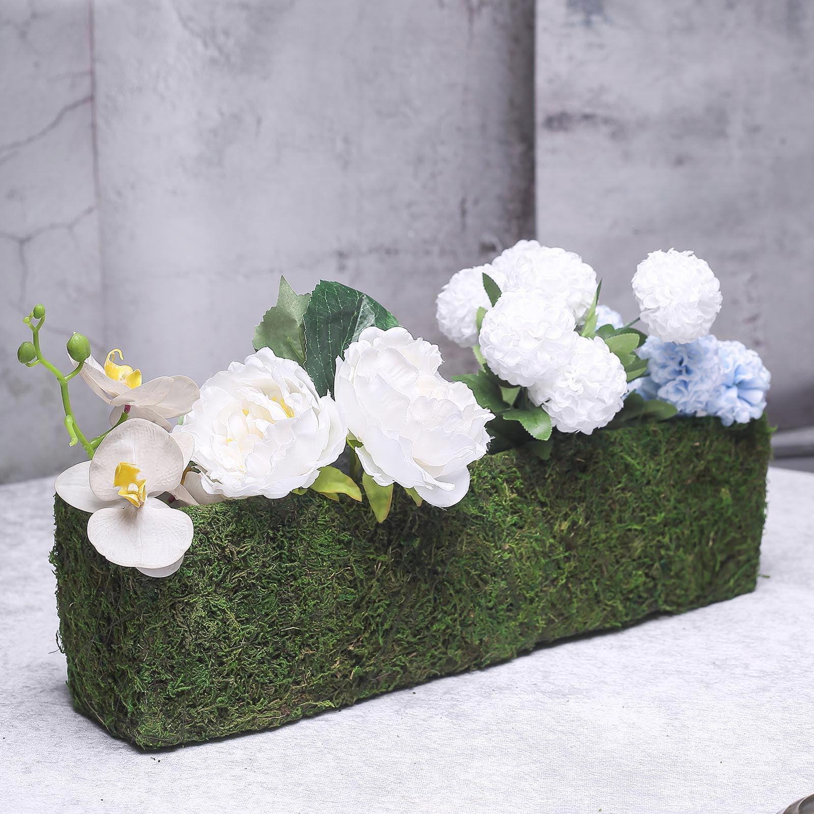 Efavormart 23.5" Rectangle Preserved Moss Planter Box Moss covered
