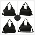 thumbnail image 4 of PRINxy Gym Bag Women's Sports Fitness Hand Luggage Large Capacity Storage Travel Bag with Shoe Compartment Yoga Mat Bag with Wet Pocket and Water Bottle Holder Weekender Bag with Strap Black, 4 of 6