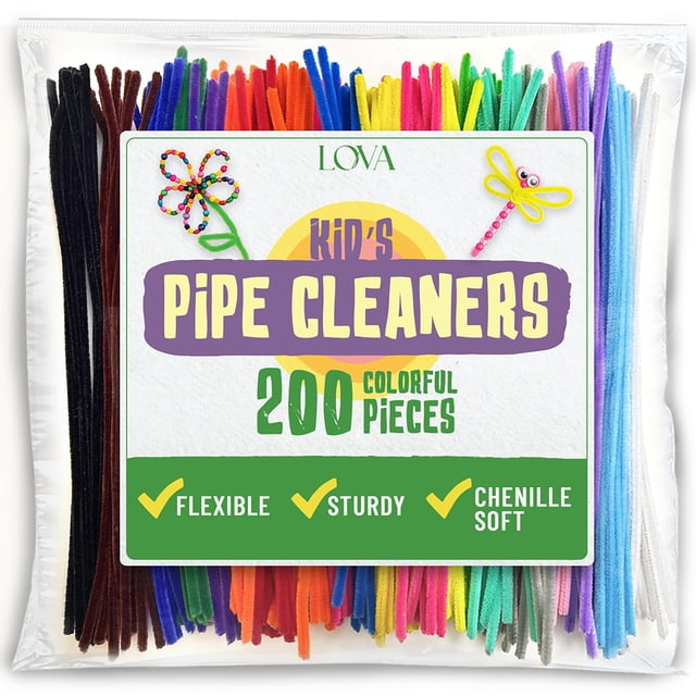 Limpiapipas Lova 200 piezas 30 cm 20 colores para manualidades
