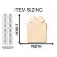 thumbnail image 3 of Unfinished Wood Present Gift Shape - Christmas - Birthday - Craft - up to 46" DIY 18" / 1", 3 of 4