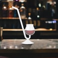 thumbnail image 3 of copa de vino de cristal, creativa, con pajita (transparente)., 3 of 6