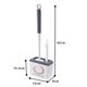 thumbnail image 2 of Toilet Brush and Holder Set, Toilet Bowl Brush with Cleaning Brush, Silicone Toilet Bowl Cleaners Brush, 2 of 5