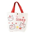 thumbnail image 3 of fenteer Canvas Bags Cute Washable Sturdy Handbags Lightweight Reusable Shopping Bags Cat, 3 of 8