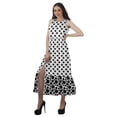 thumbnail image 3 of Moomaya Robe Longue Imprimée pour Femmes, Fente avant, Aguichant, Sans Manches, en Rayonne, Robe de Mariage, 3 of 4