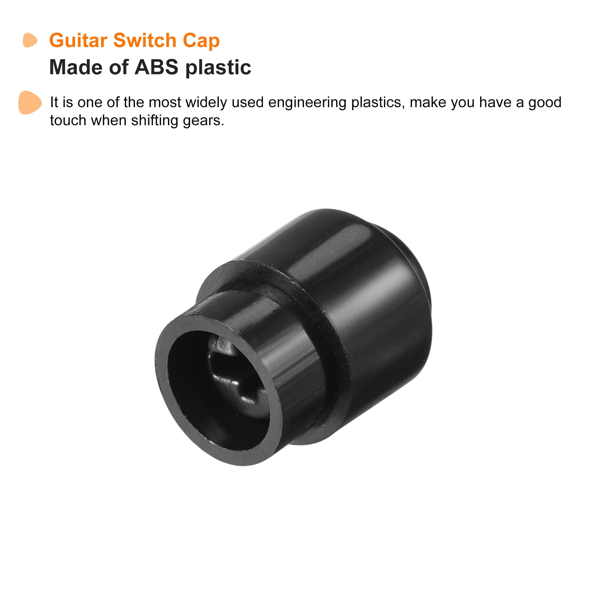 Unique Bargains Guitar Selector Switch Tip Cap Round 3 Way Cross Knob Cover Black