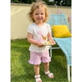 thumbnail image 4 of BemeyourBBs Baby Girl 1st Birthday Outfits One Years Old Birthday Clothes Chick Number Embroidery Short Sleeve Ruffle Shirt Tops and Plaid Shorts Set Summer Clothing, 4 of 9