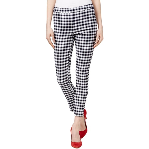 Maison Jules Womens Printed Flat Front Casual Pants