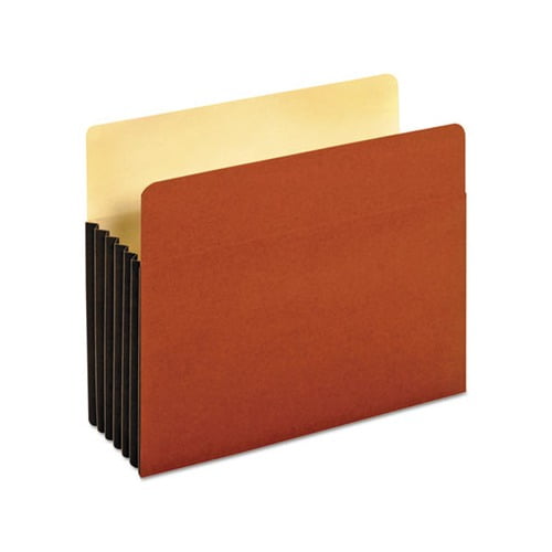 File Pocket w/ Tyvek 5.25" Expansion, Letter Size, Redrope, 10/Box
