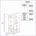 thumbnail image 2 of Chests & Wardrobes | FM FURNITURE Laurens Modern 4-Door Wardrobe with Drawers & Shelves | White | Particle Board, 2 of 8
