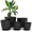 Black, variant on Utopia Home - Plant Pots Indoor with Drainage - 7/6.6/6/5.3/4.8 Inches Home Decor Flower Pots - Plastic Planters for Indoor Plants, Cactus, Succulents Pot (Mint, Pack of 10)
