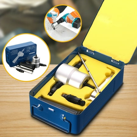 - Double Head Sheet Metal Nibbler Saw Cutter Holder Tool Power Drill Attachment Kit