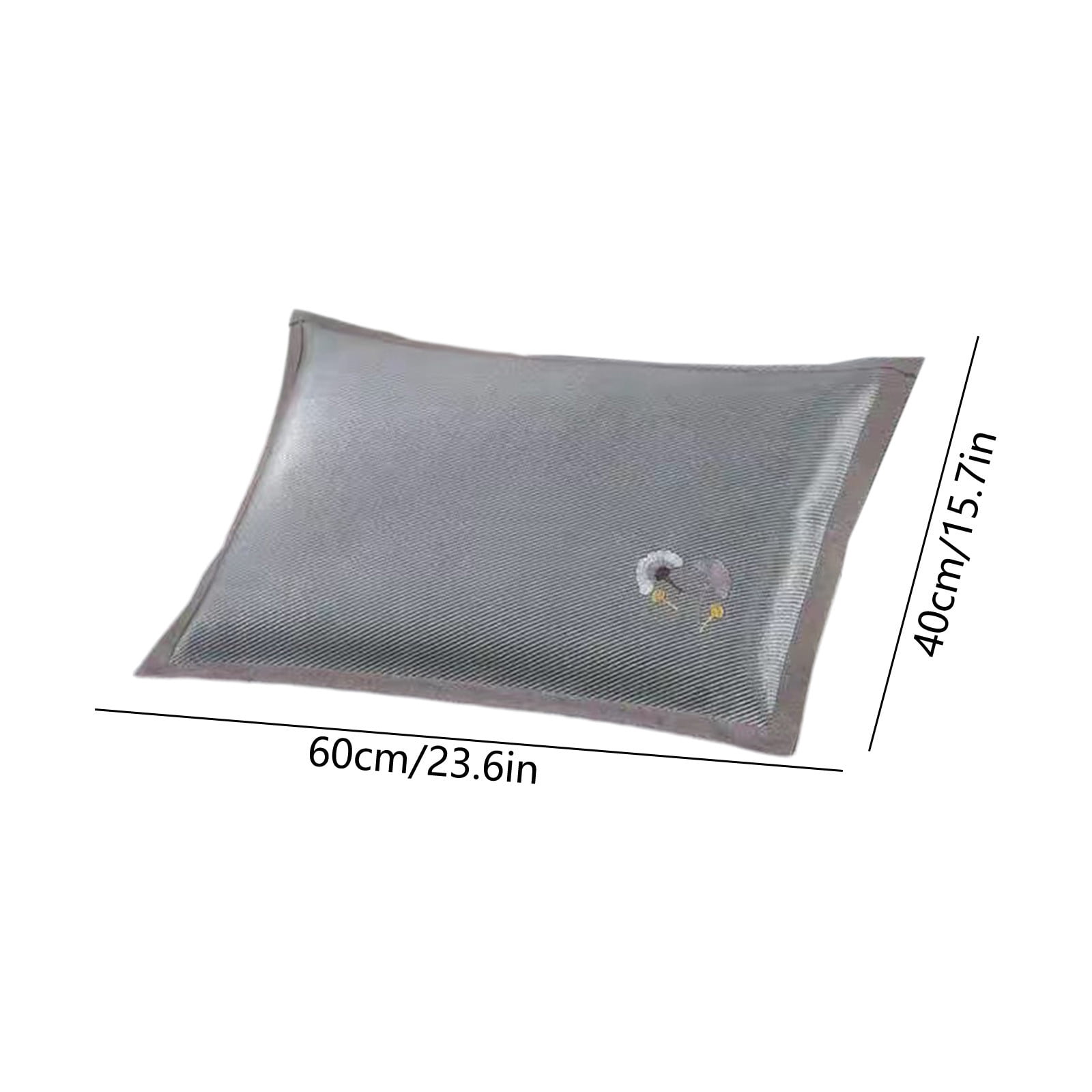 Washable Braided Ivy Weave, Summer Ice Rattan Pillowcase Double-Sided Cool Breathable Ice Silk Pillow Case, Sweat-Wicking Hollow Fiber, No Hair Snagging, Ginkgo Embroidery, 60x40cm for Home Bedroom