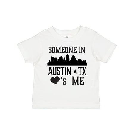 

Inktastic Austin Texas Someone Loves Me Skyline Gift Toddler Boy or Toddler Girl T-Shirt
