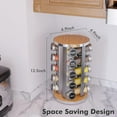 thumbnail image 4 of Revolving Spice Rack Set with 20 Spice Jars, Kitchen Spice Tower Organizer for Countertop or Cabinet -- Carousel Storage Includes Spice Labels -- Desktop Rotating Seasoning Organizer, 4 of 4