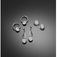 thumbnail image 4 of Women's Silver Dazzlers Cubic Zirconia Circle with Stone Earrings by Howard's, 4 of 4