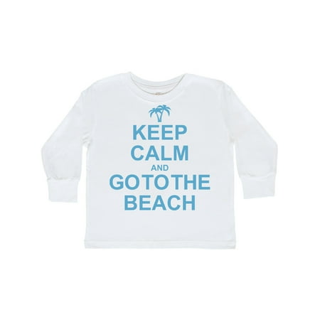 

Inktastic Keep Calm Go To The Beach Gift Toddler Boy or Toddler Girl Long Sleeve T-Shirt