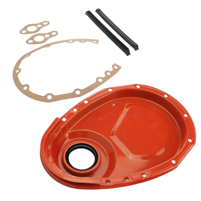 Kit de pernos de sellado de junta protectora de cadena de distribución de metal Bling Bling Para motores SBC 283 327 305 350 383 400 naranja
