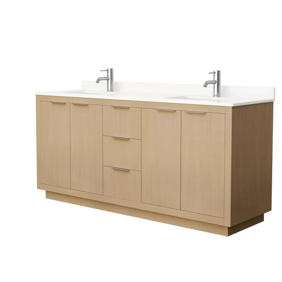 Wyndham Collection Wcf282872d-Qtz-Unsmxx Maroni 72" Free Standing Double Basin Vanity Set