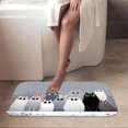 thumbnail image 4 of 1pc Group of Cartoon Cats in Snow Absorbent Non-Slip Bathroom Thickened Flannel Rug Decor,Soft,Quick Drying,Suitable For Indoor/outdoor Use,Bathrooms,Bedrooms,Kitchens,Terrace,Laundry Rooms,16"x24", 4 of 9