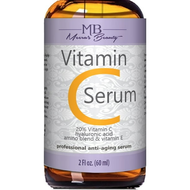 DOUBLE SIZED (2 oz) PURE VITAMIN C SERUM FOR FACE 20 Pure Vegan