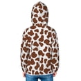 thumbnail image 4 of Kids Zip Up Hoodie for Boys Girls Toddler - brown cow print cute Lightweight Long Sleeve 3T Boys Girl Clothes, Sun Protection Windproof Jackets Hoodie Sweatshirt, 4 of 7