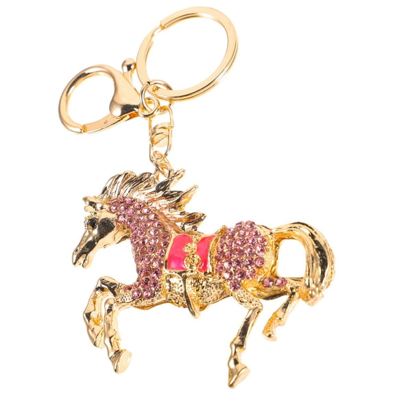 MLINS  Hanging Horse Pendant Key Chain Unicorn Tack Keychain Cute Toddler Pink