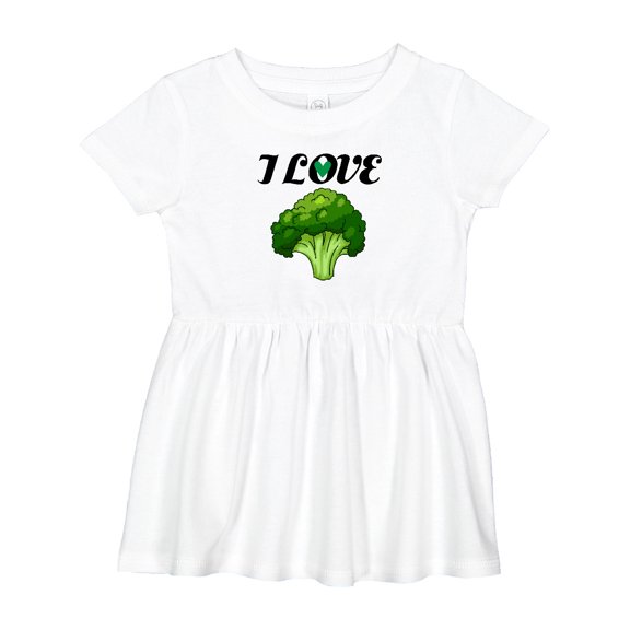 Inktastic I Love Broccoli Girls Baby Dress