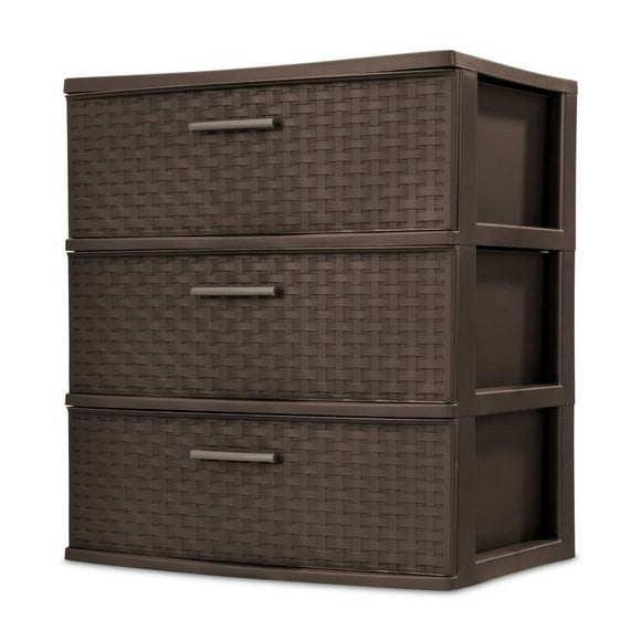 Cajonera Sterilite 3 Niveles Grande Tejida Chocolate