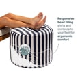 thumbnail image 4 of Jaxx Spring Indoor / Outdoor Bean Bag Pouf Ottoman, Navy Stripes, 4 of 9