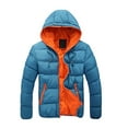 thumbnail image 2 of HEVIRGO Winter Down Coat Contrast Color Windproof Waterproof Padded Men Down Coat for Outdoor, 2 of 7