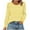 Yellow, variant on Ashirexll Womens Long Sleeve Tops Casual Winter Tops for Non Positioning Print Round Neck Base Layer Comfortable T-Shirt
