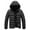 A-Black, variant on Men's Padded Jacket with Stand Collar and Zip Pockets in Short Length for Casual Style