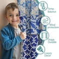 thumbnail image 3 of Blackout Kids Curtains,Blue Ethnic Floral Patchwork Pattern Childrens Insulated Curtains Set Of 2,Bedroom Essentials,Toddler Room Decor 52x84in(132x213cm), 3 of 5