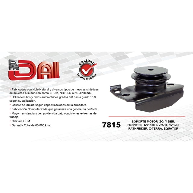 SOPORTE MOTOR FRONTIER 2005 al 2018 NISSAN 4.0L V6 DAI .